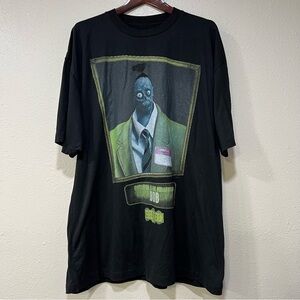 BEETLEJUICE 2 BOB Short Sleeve GRAPHIC BLACK T-SHIRT MENS Large Tall Shirt EUC